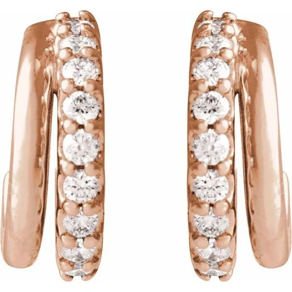 Accented Hoop Earrings Image 3 Jewelry Design Studio Jensen Beach, FL