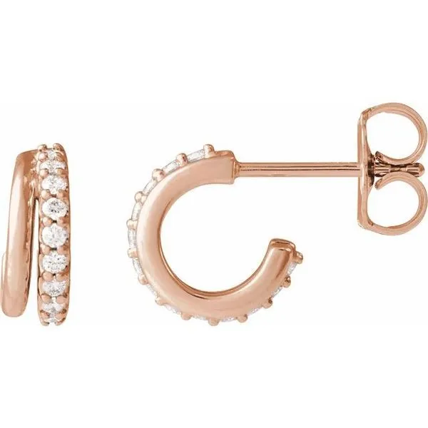 Accented Hoop Earrings Image 2 Northwood Jewelers Northwood, OH