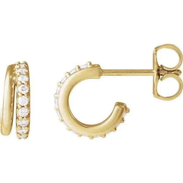 Accented Hoop Earrings James Wolf Jewelers Mason, OH