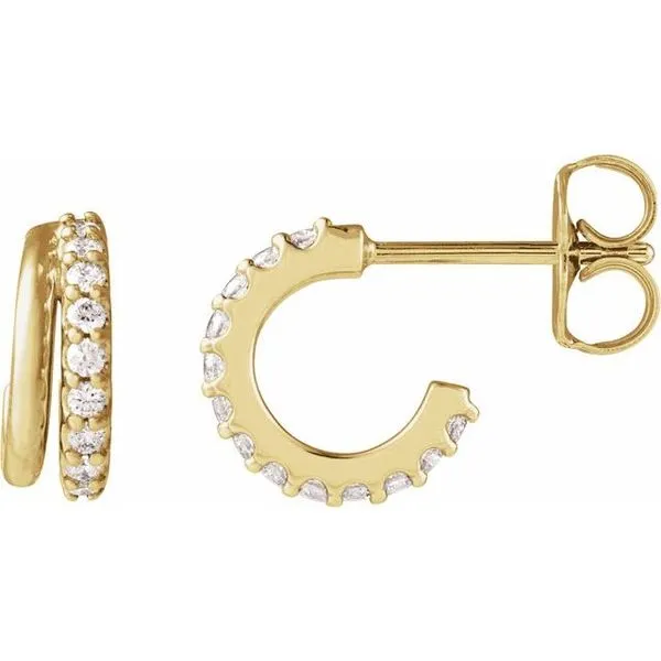 Accented Hoop Earrings Image 2 Hopman Jewelers Elkhart, IN