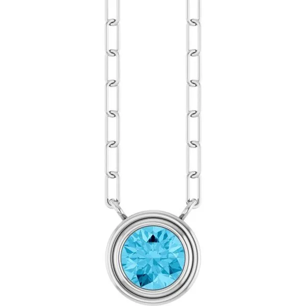 Round Bezel-Set Necklace Gysbers Jewelry Waupun, WI