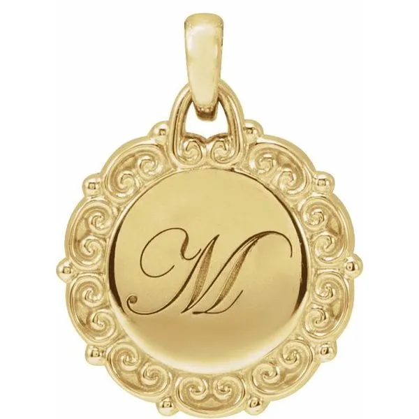 Engravable Scroll Necklace Image 4 Studio D Jewelers Woodstock, IL