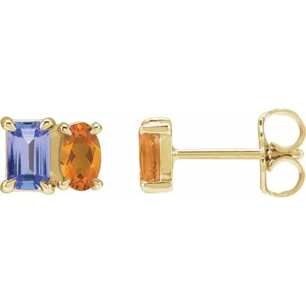 Two-Stone Stud Earrings Hopman Jewelers Elkhart, IN