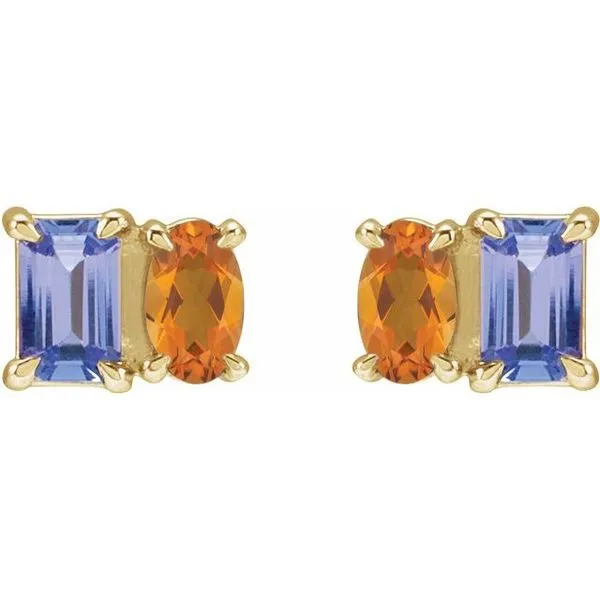 Two-Stone Stud Earrings Image 2 Hopman Jewelers Elkhart, IN