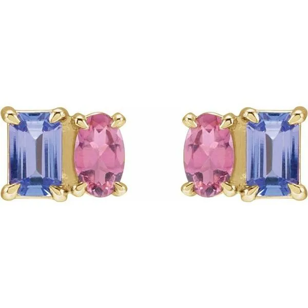 Two-Stone Stud Earrings Image 2 Hopman Jewelers Elkhart, IN
