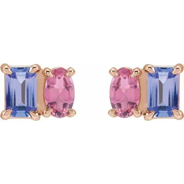 Two-Stone Stud Earrings Image 2 Rasmussen Jewelers Spanish Fork, UT