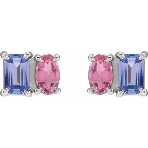 Two-Stone Stud Earrings Image 2 Don's Jewelry & Design Washington, IA