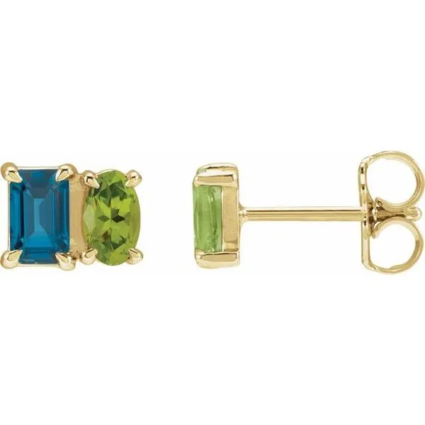 Two-Stone Stud Earrings Hopman Jewelers Elkhart, IN