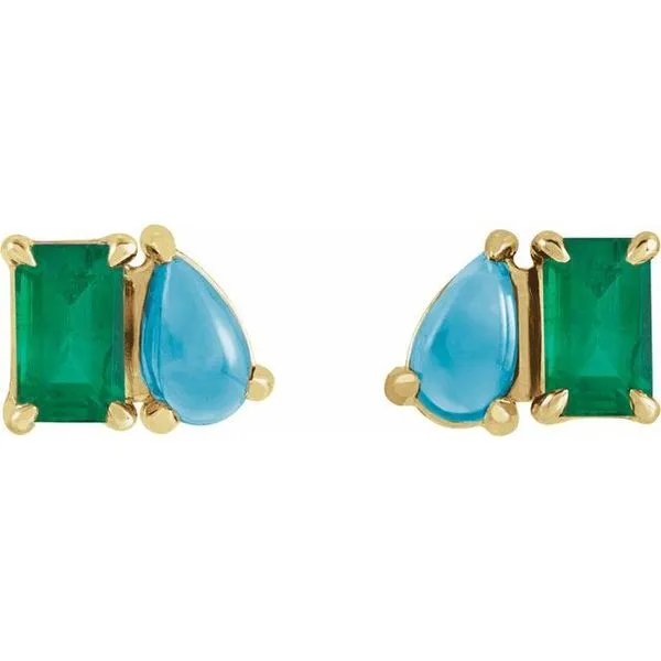 Two-Stone Stud Earring Image 2 Hart's Jewelers Grants Pass, OR