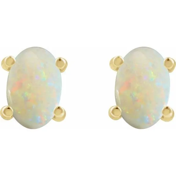 Oval 4-Prong Cabochon Earrings Image 2 Comstock Jewelers Edmonds, WA