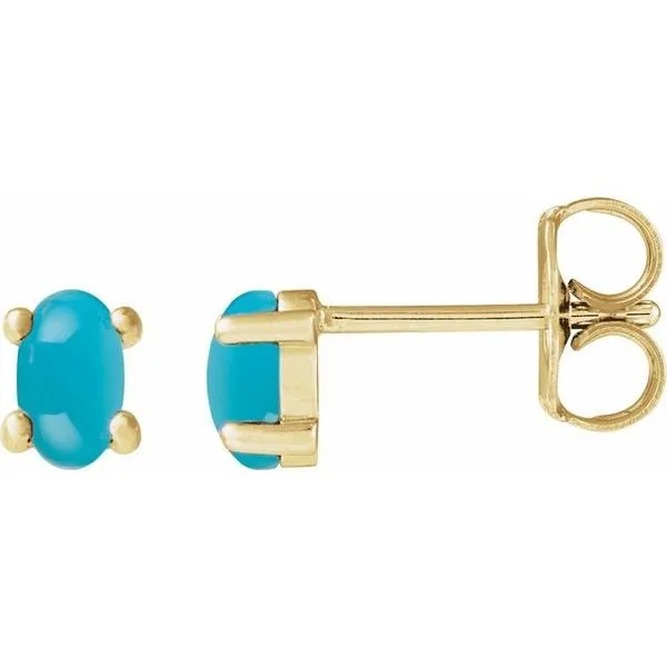 Oval 4-Prong Cabochon Earrings Hopman Jewelers Elkhart, IN