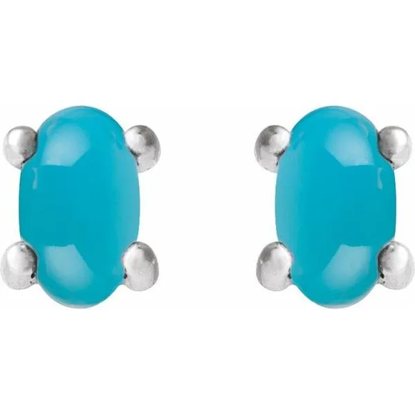 Oval 4-Prong Cabochon Earrings Image 2 Rasmussen Jewelers Spanish Fork, UT