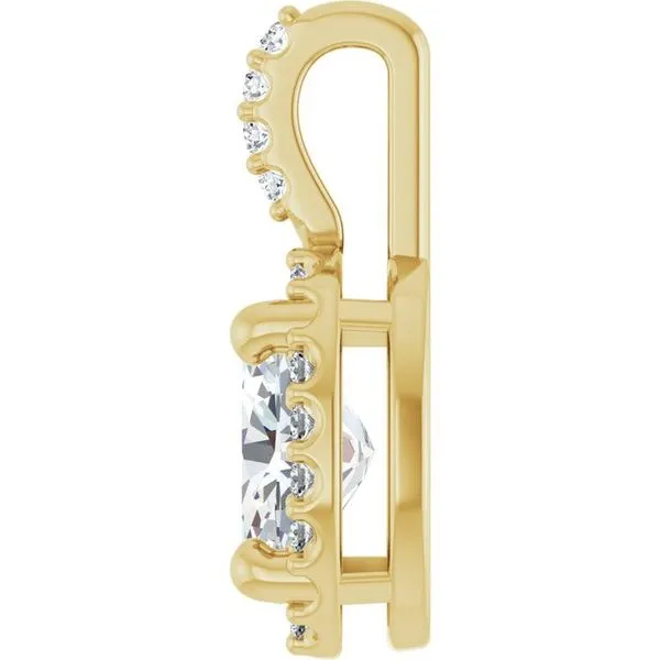 Halo-Style Pendant Image 3 James & Williams Jewelers Berwyn, IL