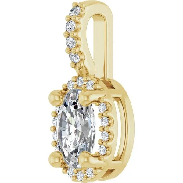 Halo-Style Pendant Image 2 Linwood Custom Jewelers Linwood, NJ