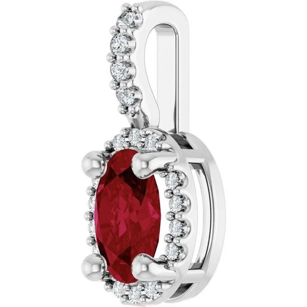 Halo-Style Pendant Image 2 Leslie E. Sandler Fine Jewelry and Gemstones rockville , MD