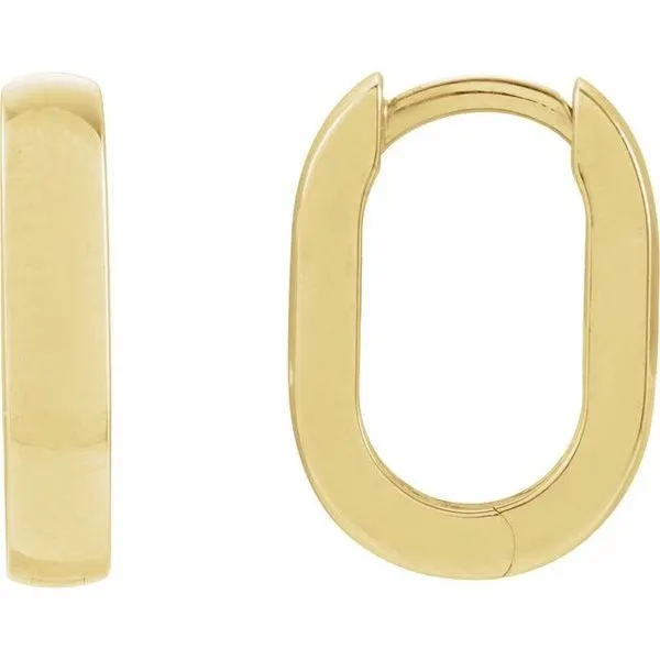 Elongated Oval Hoop Earring Ellsworth Jewelers Ellsworth, ME