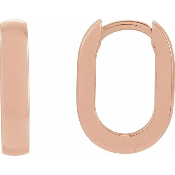 Elongated Oval Hoop Earring Hopman Jewelers Elkhart, IN