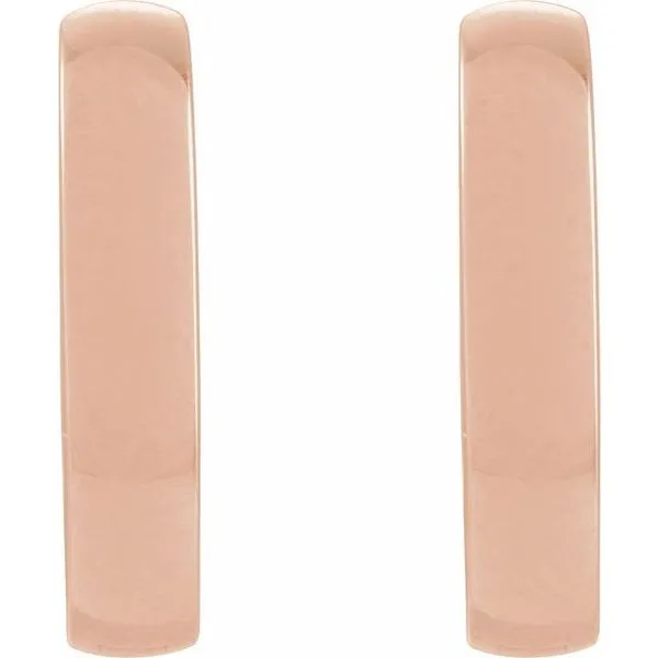 Elongated Oval Hoop Earring Image 2 Studio D Jewelers Woodstock, IL