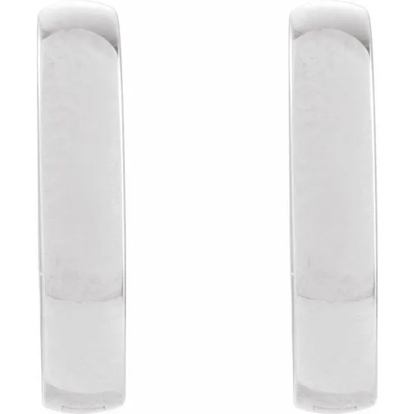 Elongated Oval Hoop Earring Image 2 Hopman Jewelers Elkhart, IN