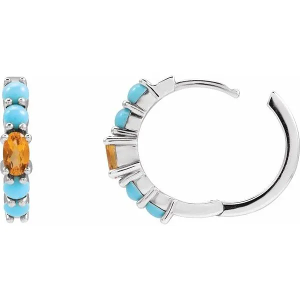 Accented Hoop Earrings Image 3 D'Errico Jewelry Scarsdale, NY