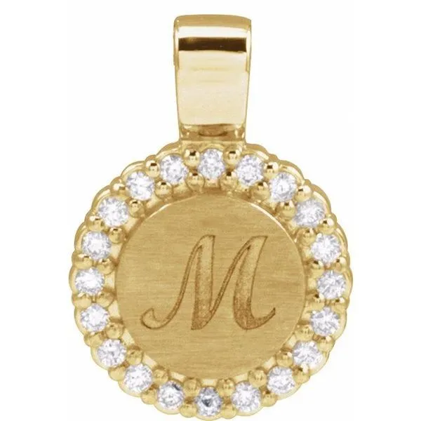 Engravable Accented Pendant Image 3 Northwood Jewelers Northwood, OH