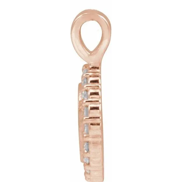 Engravable Accented Pendant Image 2 Hopman Jewelers Elkhart, IN