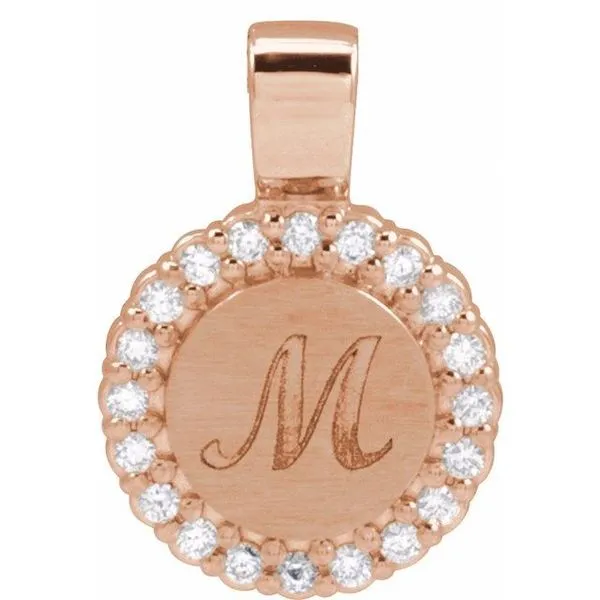 Engravable Accented Pendant Image 3 Hopman Jewelers Elkhart, IN