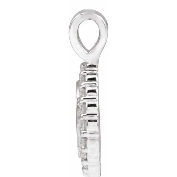 Engravable Accented Pendant Image 2 Hopman Jewelers Elkhart, IN