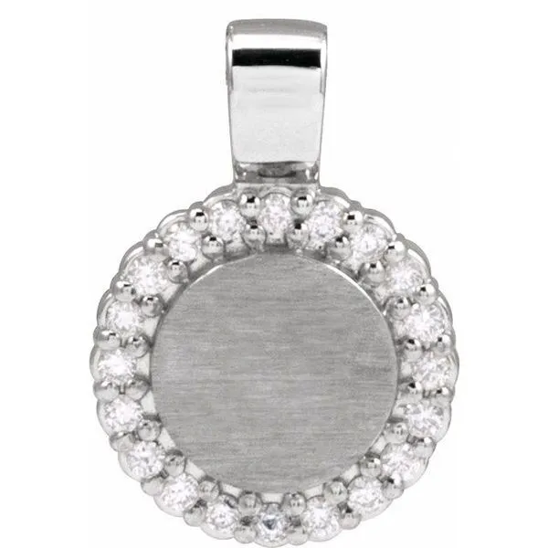 Engravable Accented Pendant Rasmussen Jewelers Spanish Fork, UT