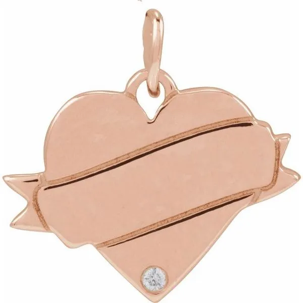 Engravable Accented Heart Pendant Rasmussen Jewelers Spanish Fork, UT