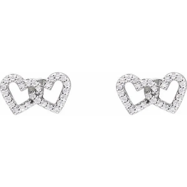 Interlocking Heart Stud Earrings Image 2 Rasmussen Jewelers Spanish Fork, UT