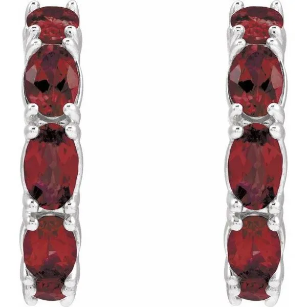 Accented Hoop Earrings Image 2 Hopman Jewelers Elkhart, IN