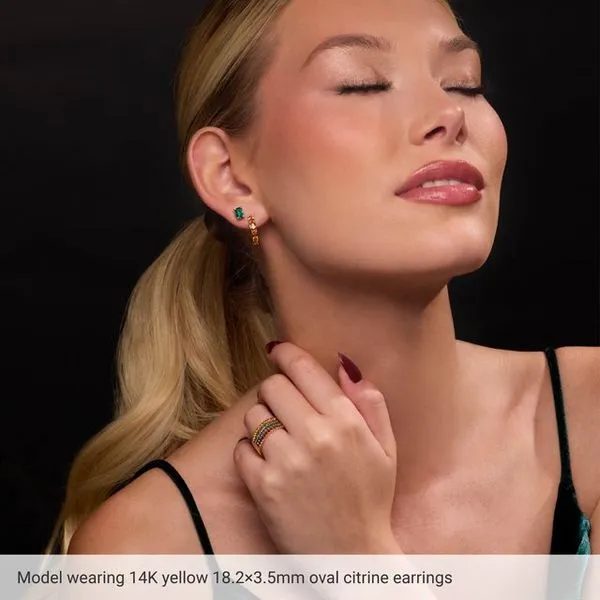 Accented Hoop Earrings Image 3 Moseley Diamond Showcase Inc Lexington, SC