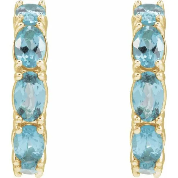 Accented Hoop Earrings Image 2 Rasmussen Jewelers Spanish Fork, UT