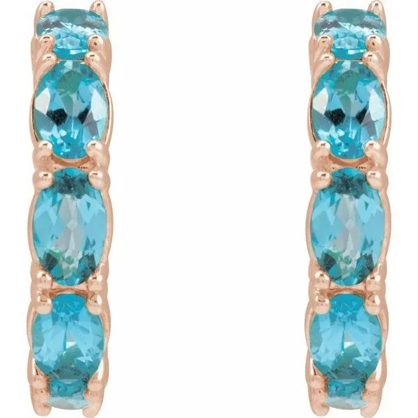 Accented Hoop Earrings Image 2 Grayson & Co. Jewelers Iron Mountain, MI