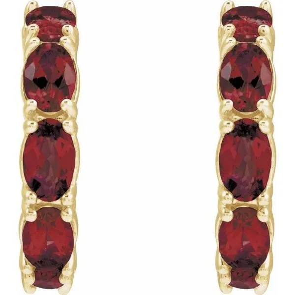 Accented Hoop Earrings Image 2 James & Williams Jewelers Berwyn, IL