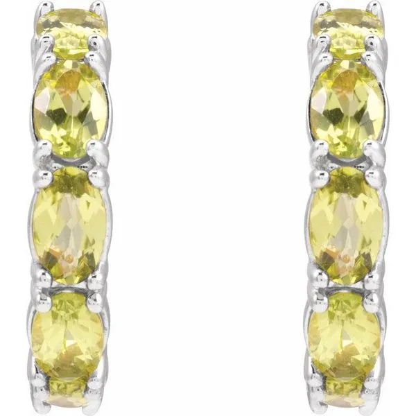 Accented Hoop Earrings Image 2 Hopman Jewelers Elkhart, IN