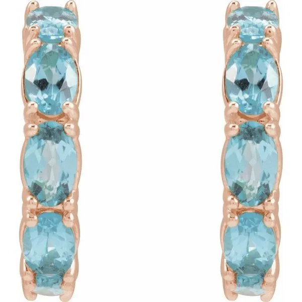 Accented Hoop Earrings Image 2 J. Meredith Jewelers Delafield, WI