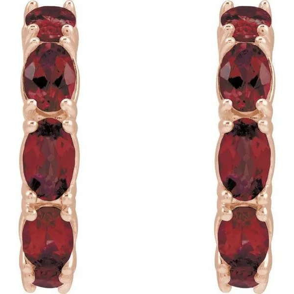 Accented Hoop Earrings Image 2 Hart's Jewelers Grants Pass, OR