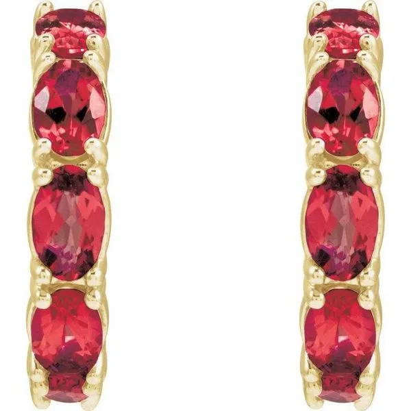 Accented Hoop Earrings Image 2 James Wolf Jewelers Mason, OH