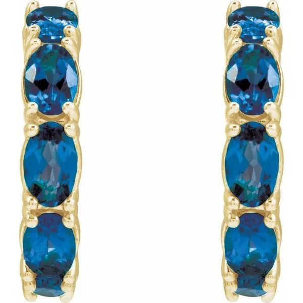 Accented Hoop Earrings Image 2 Rasmussen Jewelers Spanish Fork, UT