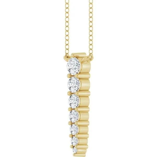 Accented Graduated Bar Necklace Image 2 Graham Jewelers Wayzata, MN