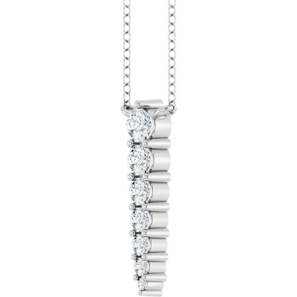 Accented Graduated Bar Necklace Image 2 Hopman Jewelers Elkhart, IN