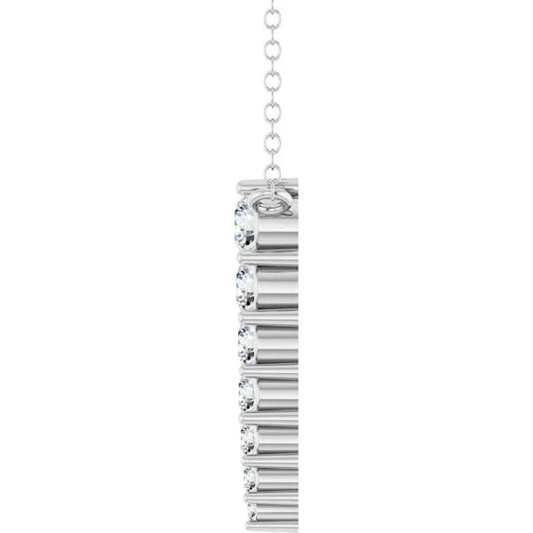 Accented Graduated Bar Necklace Image 3 James & Williams Jewelers Berwyn, IL