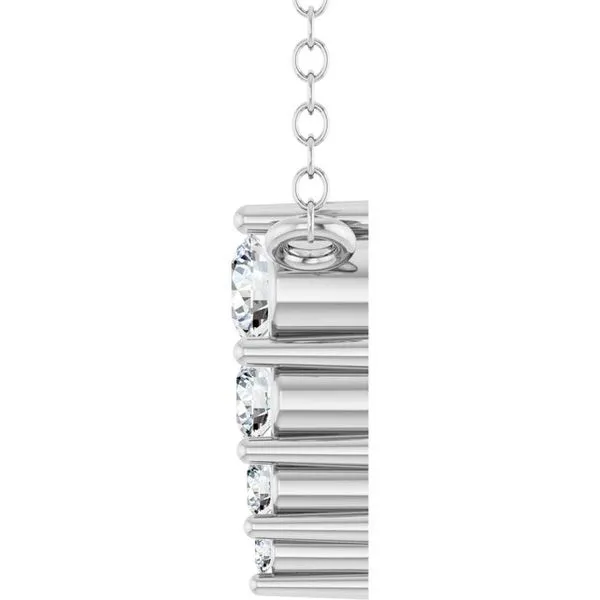 Accented Graduated Bar Necklace Image 3 Shipley's Fine Jewelry Hampstead, MD