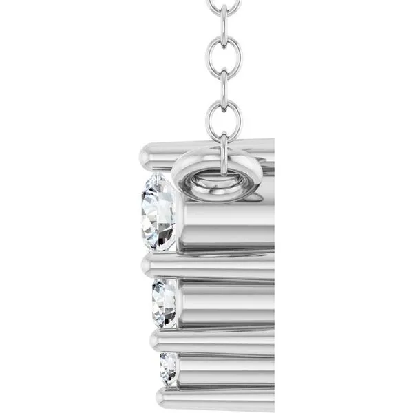 Accented Graduated Bar Necklace Image 3 Long Jewelers Chesapeake, VA