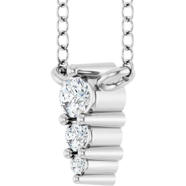 Accented Graduated Bar Necklace Image 2 Northwood Jewelers Northwood, OH