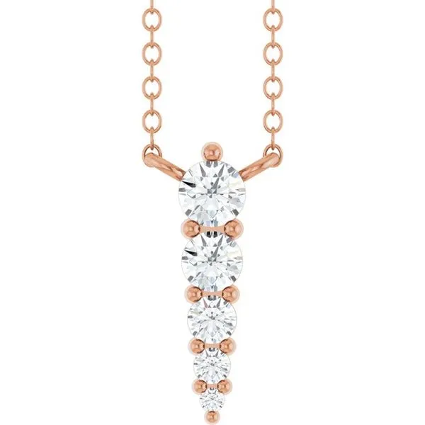 Accented Graduated Bar Necklace L & L jewelers Scarborough, ME