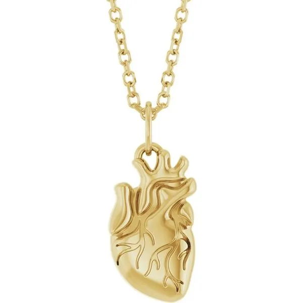 Anatomical Heart Necklace J. Meredith Jewelers Delafield, WI