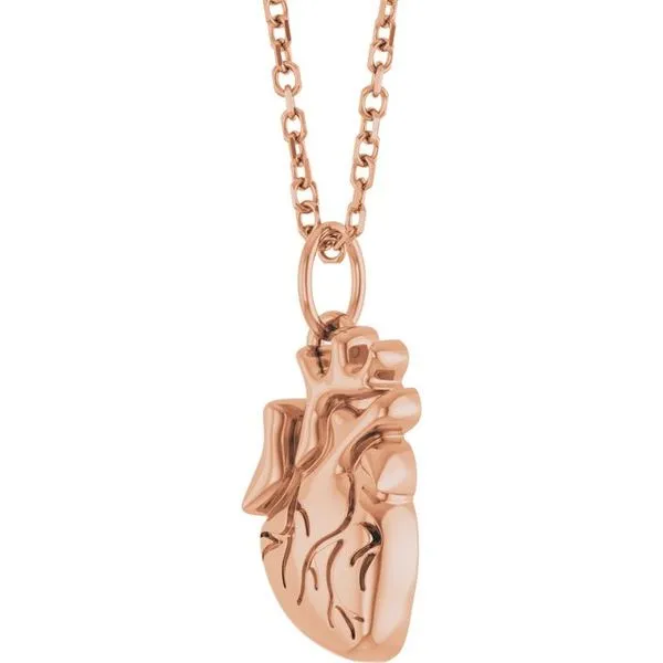 Anatomical Heart Necklace Image 2 Studio D Jewelers Woodstock, IL
